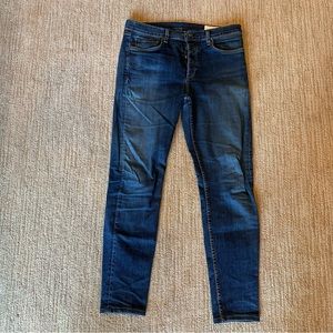 Men’s rag and bone extra slim blue jeans size 33